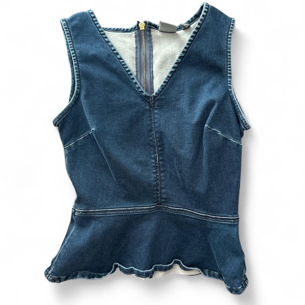 DENIM TOP WITH BACK ZIPPER